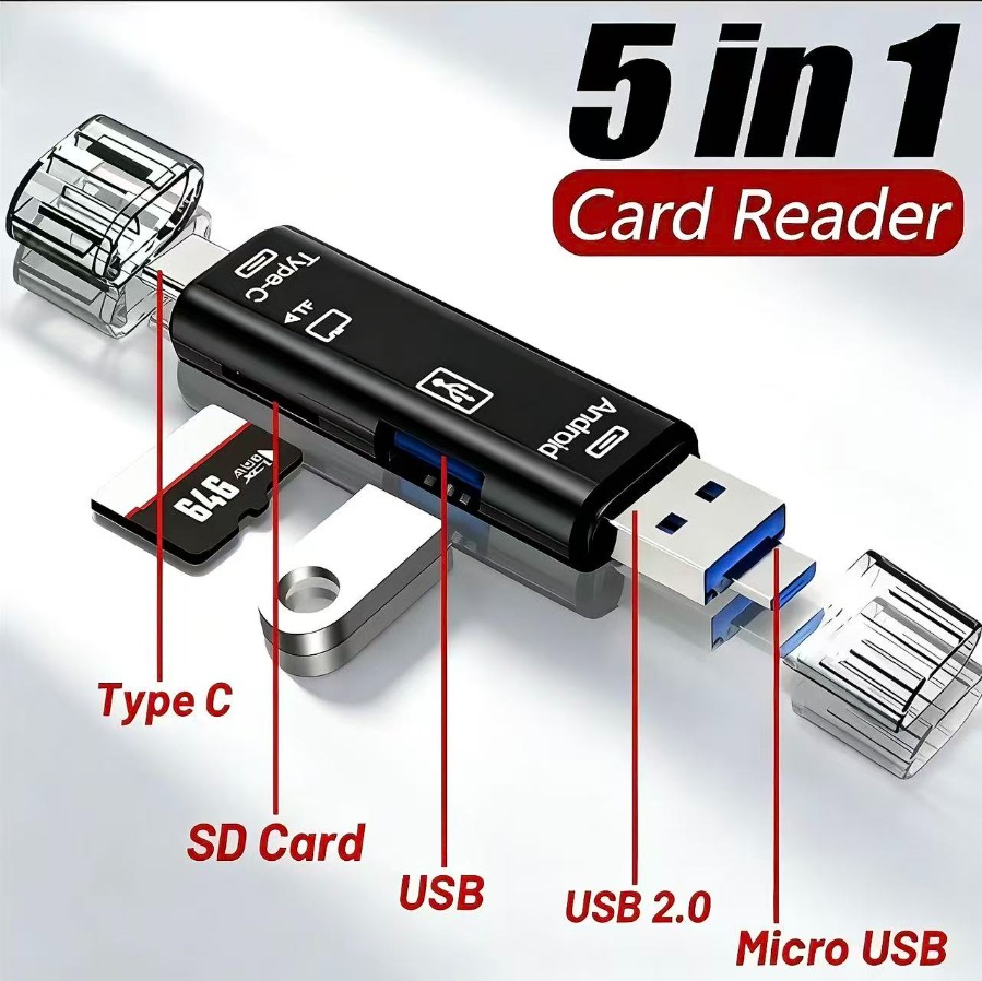 Smart Card Reader - 5 In 1 USB 3.0 Card