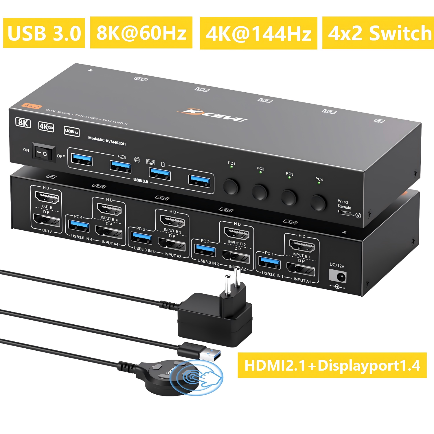 Hdmi Matrix Switch - USB 3.0 KVM Switch 2 Monitors
