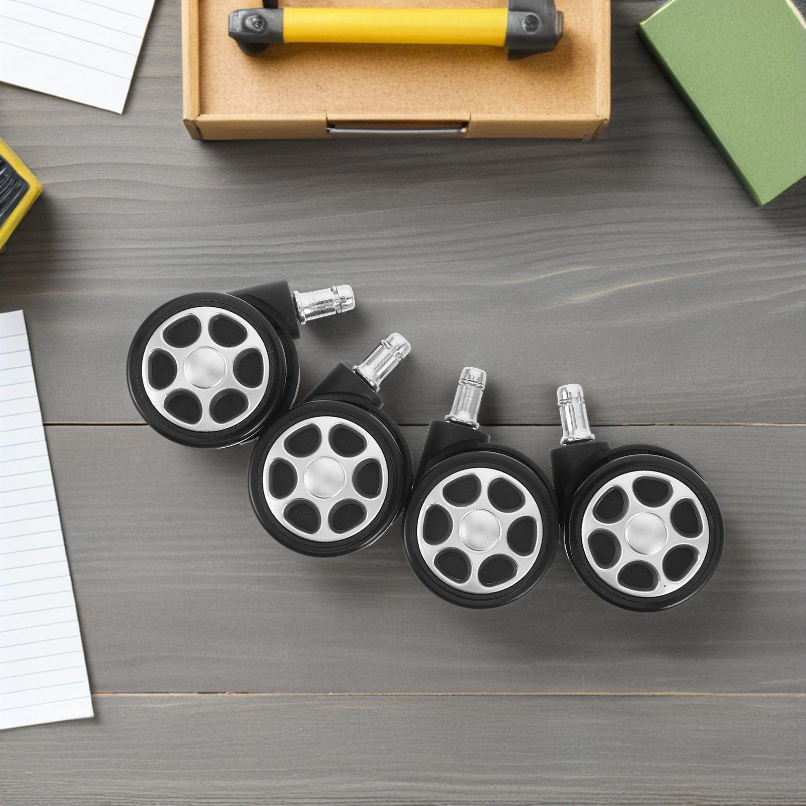 4Pcs 2.5inch Plastic Office Ch - Office Technologies ulasan dan harga
