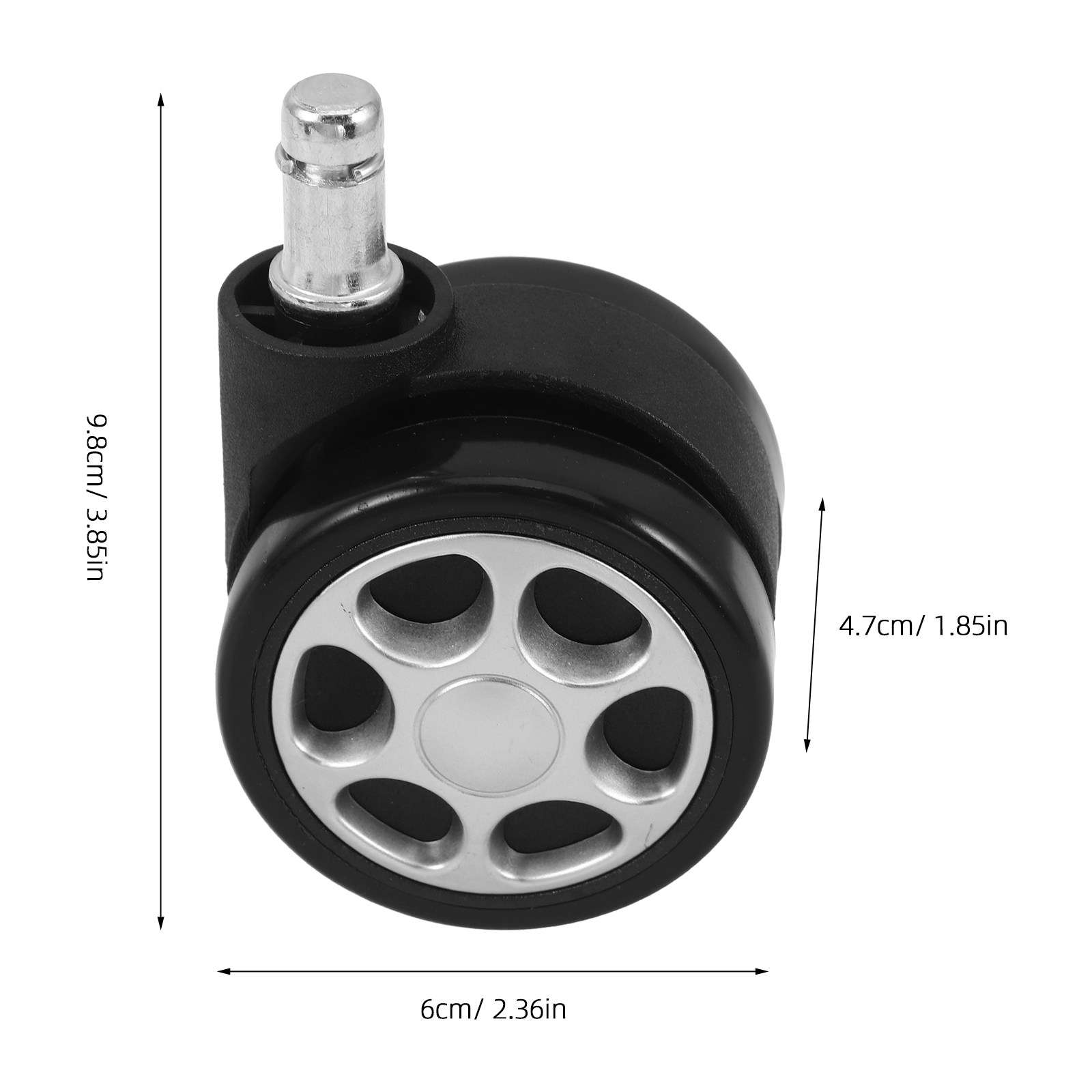 4Pcs 2.5inch Plastic Office Ch - Office Technologies ulasan dan harga