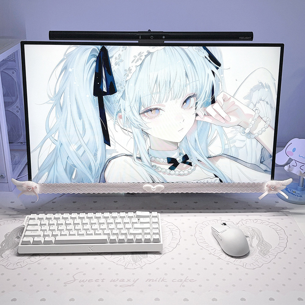 New Screen Decor White Lace Mo - Office Technologies ulasan dan harga