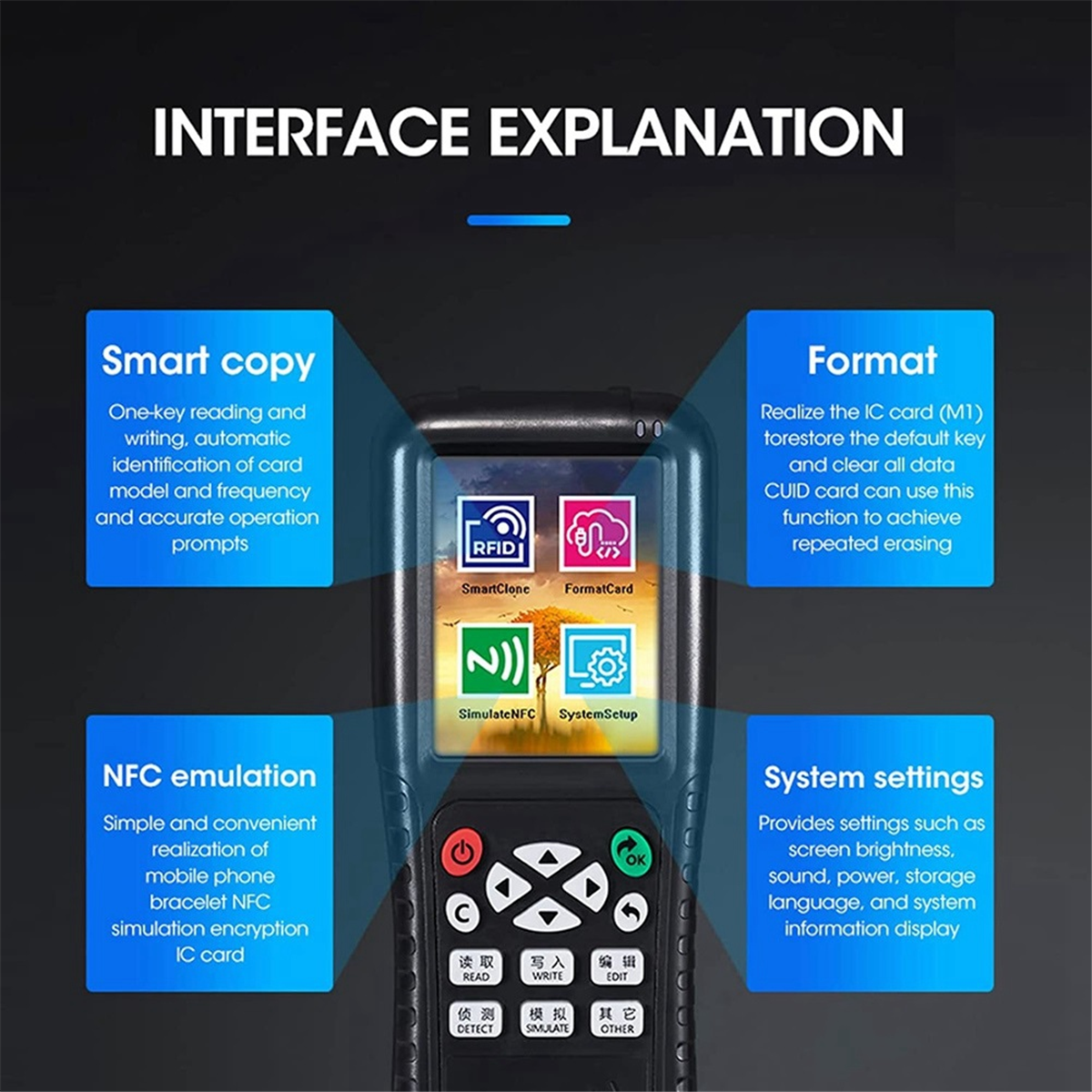 A06K NFC RFID Card Copier Read - Smart Card Reader ulasan dan harga