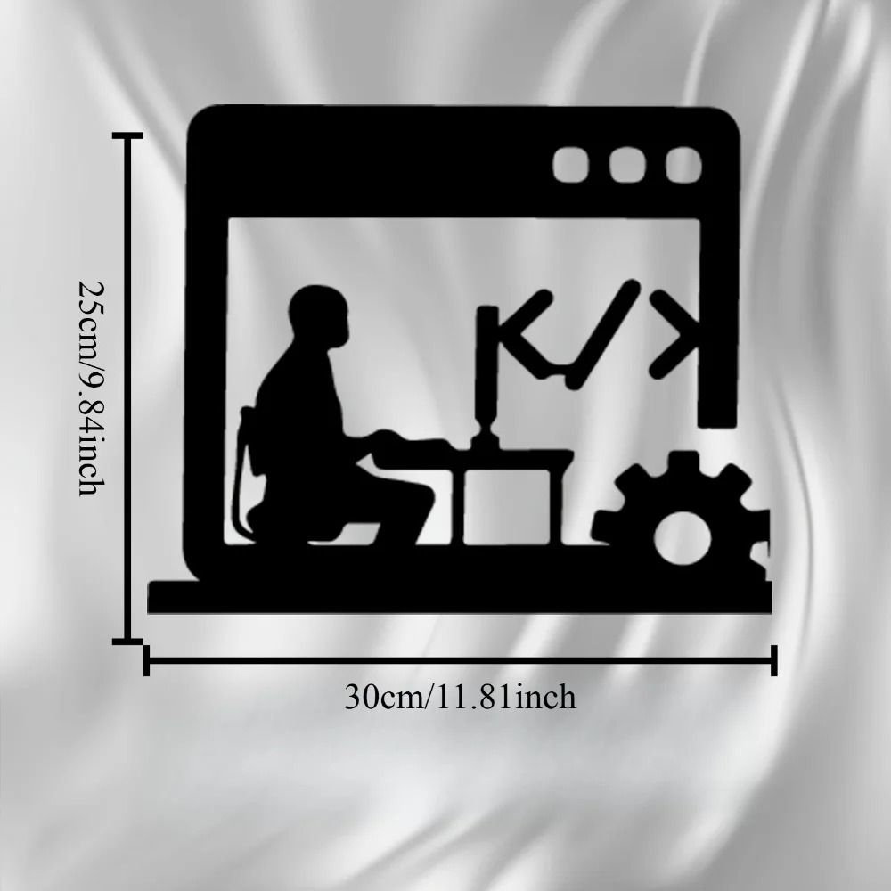 Metal Wall Art Decor Silhouett - Tech Office Wall ulasan dan harga