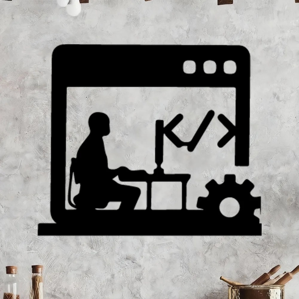 Metal Wall Art Decor Silhouett - Tech Office Wall ulasan dan harga