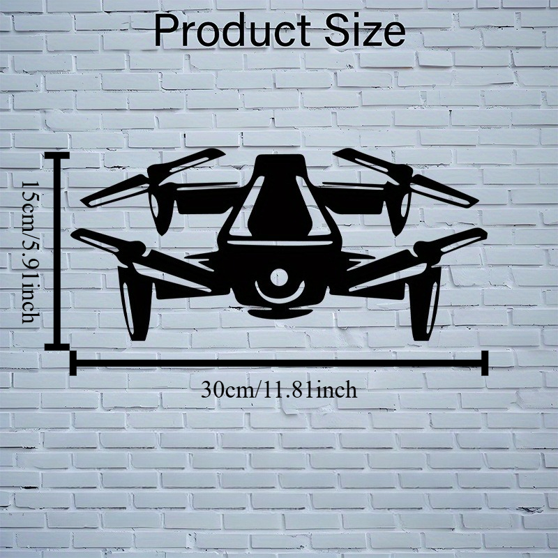 Drone Silhouette Metal Wall Ar - Tech Office Wall ulasan dan harga