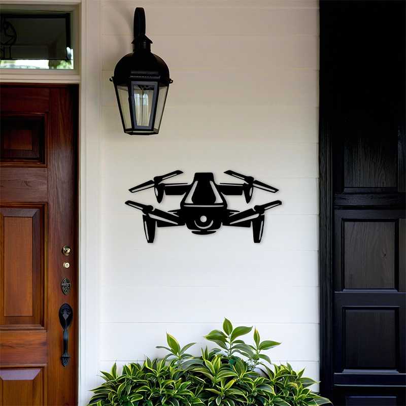 Drone Silhouette Metal Wall Ar - Tech Office Wall ulasan dan harga