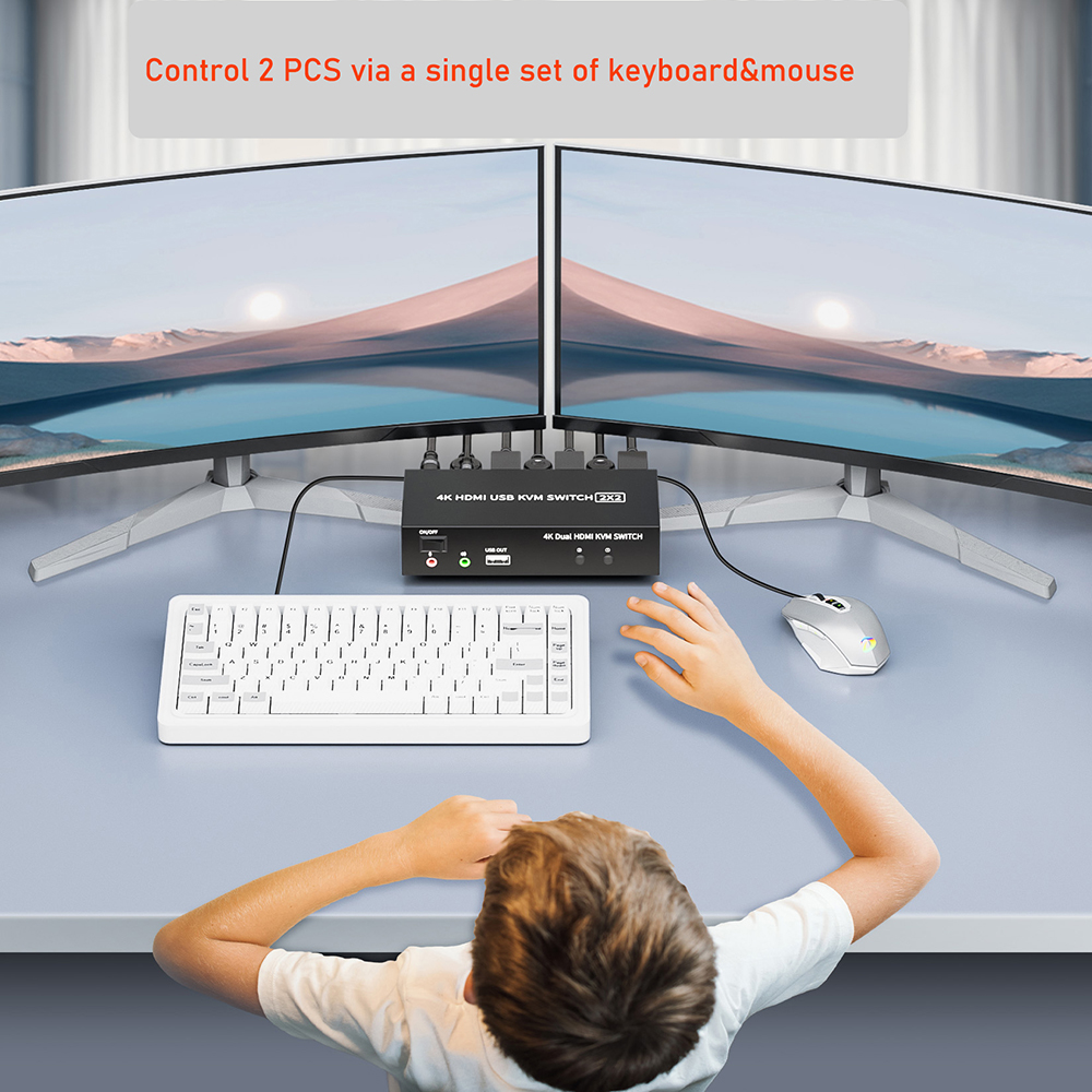 Dual Monitor HDMI KVM Switch 2 - Hdmi Matrix Switch ulasan dan harga