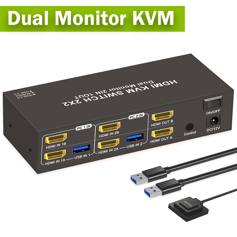 2x2 Dual Monitor HDMI KVM Swit - Hdmi Matrix Switch ulasan dan harga