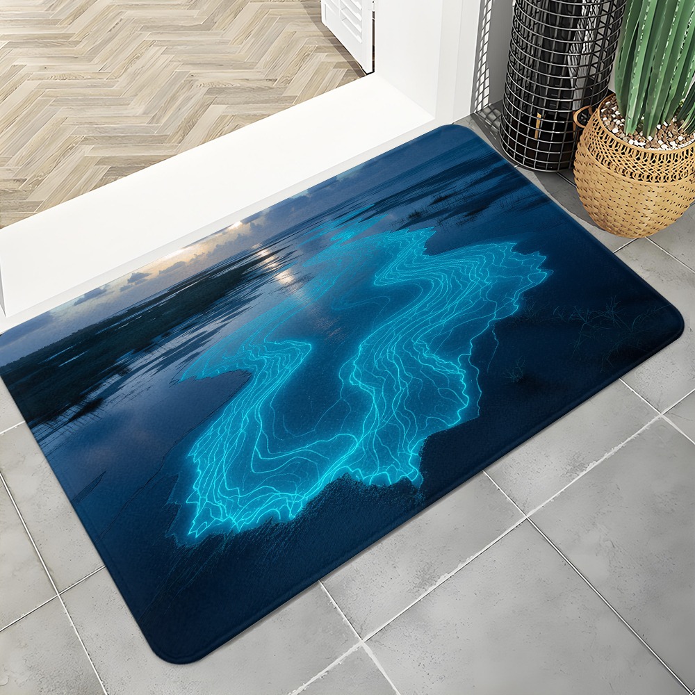 Abstract Topo Doormat Neon Blu - Office Tech And Space ulasan dan harga