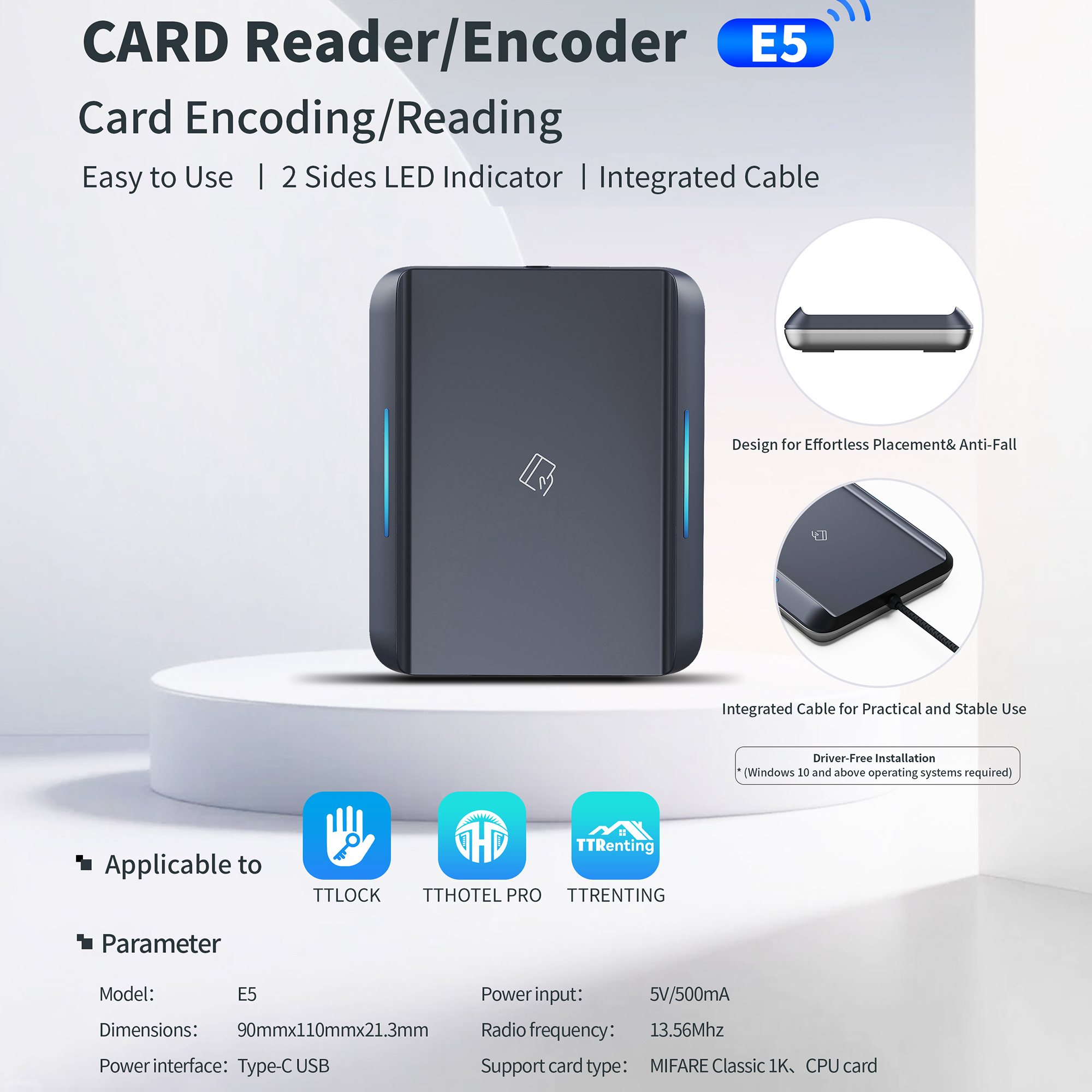 E5SN USB RFID M1 S50 Card Enco - Smart Card Reader ulasan dan harga