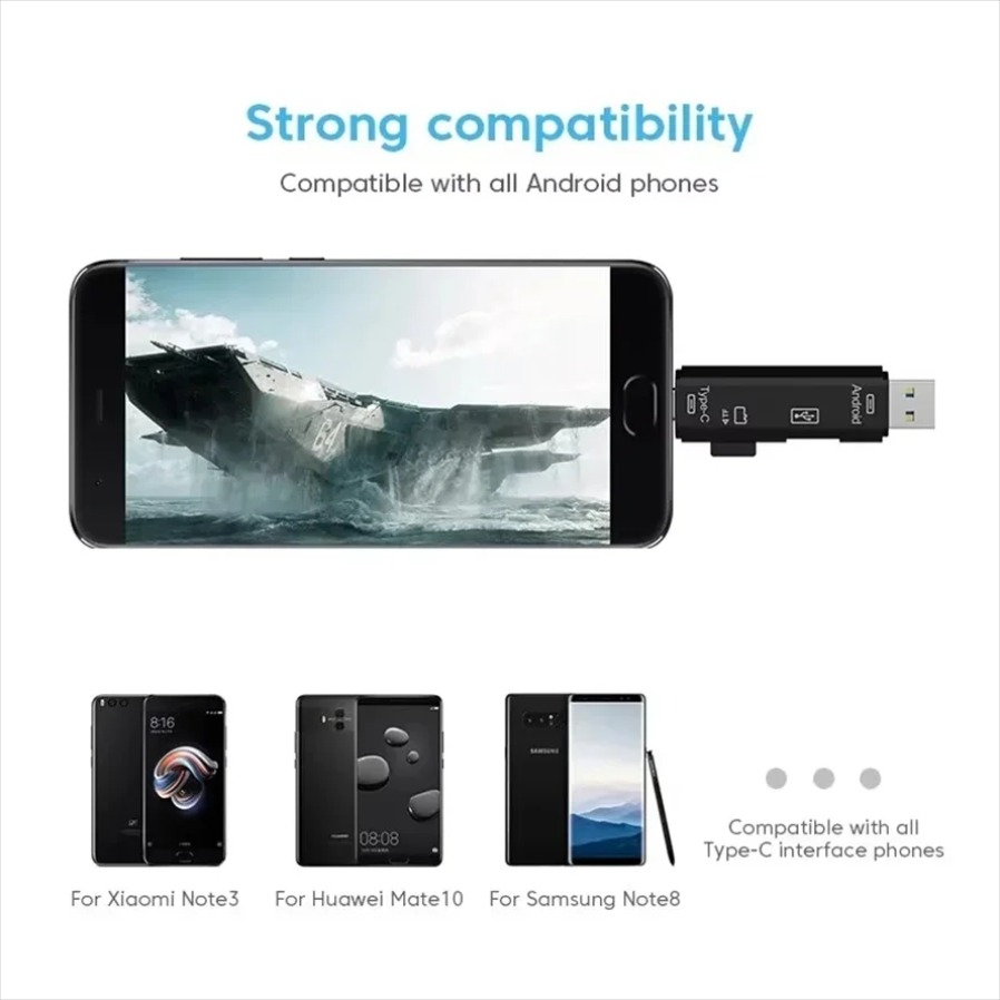 5 In 1 USB 3.0 Card Reader Typ - Smart Card Reader ulasan dan harga