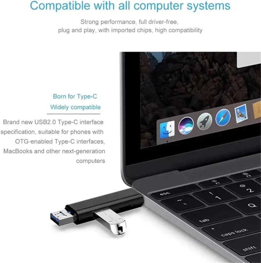 5 In 1 USB 3.0 Card Reader Typ - Smart Card Reader ulasan dan harga