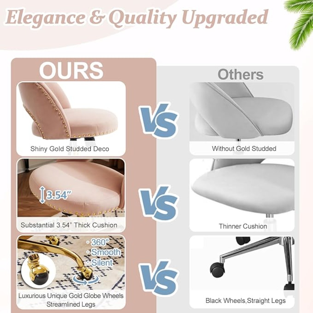 Modern Velvet Small Office Cha - Office Tech And Space ulasan dan harga