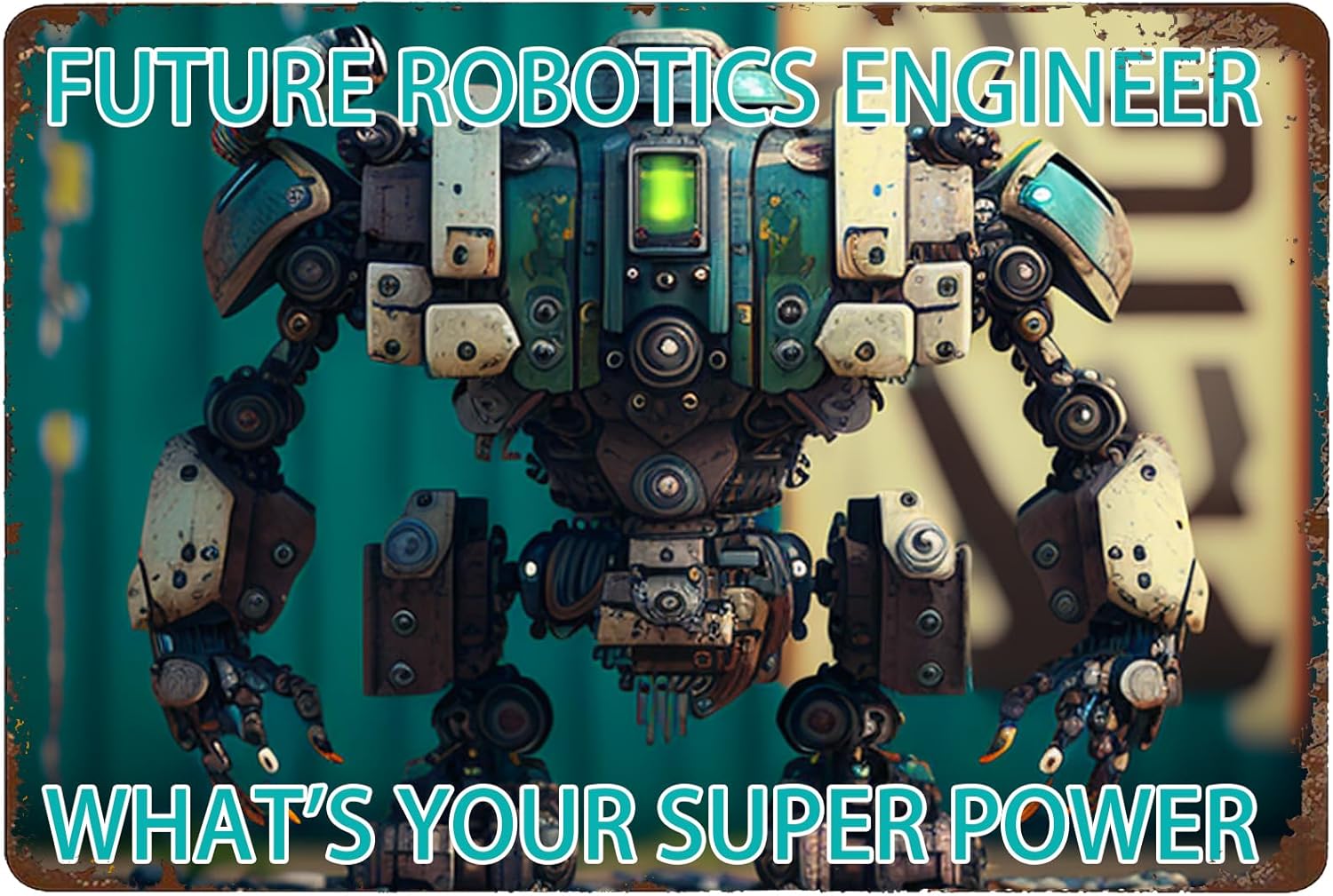 Robotics Engineer Metal Sign   - Tech Office Wall ulasan dan harga