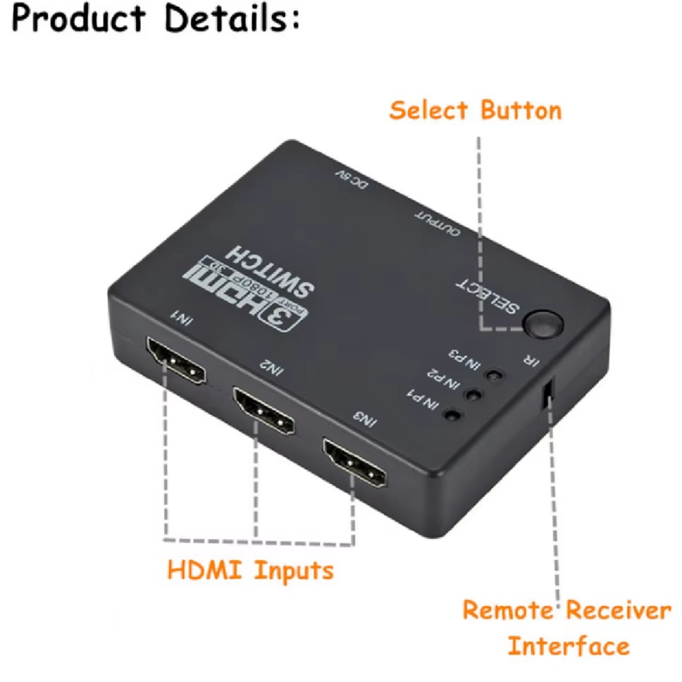3x1 HDMI Switcher KVM Switches - Hdmi Matrix Switch ulasan dan harga