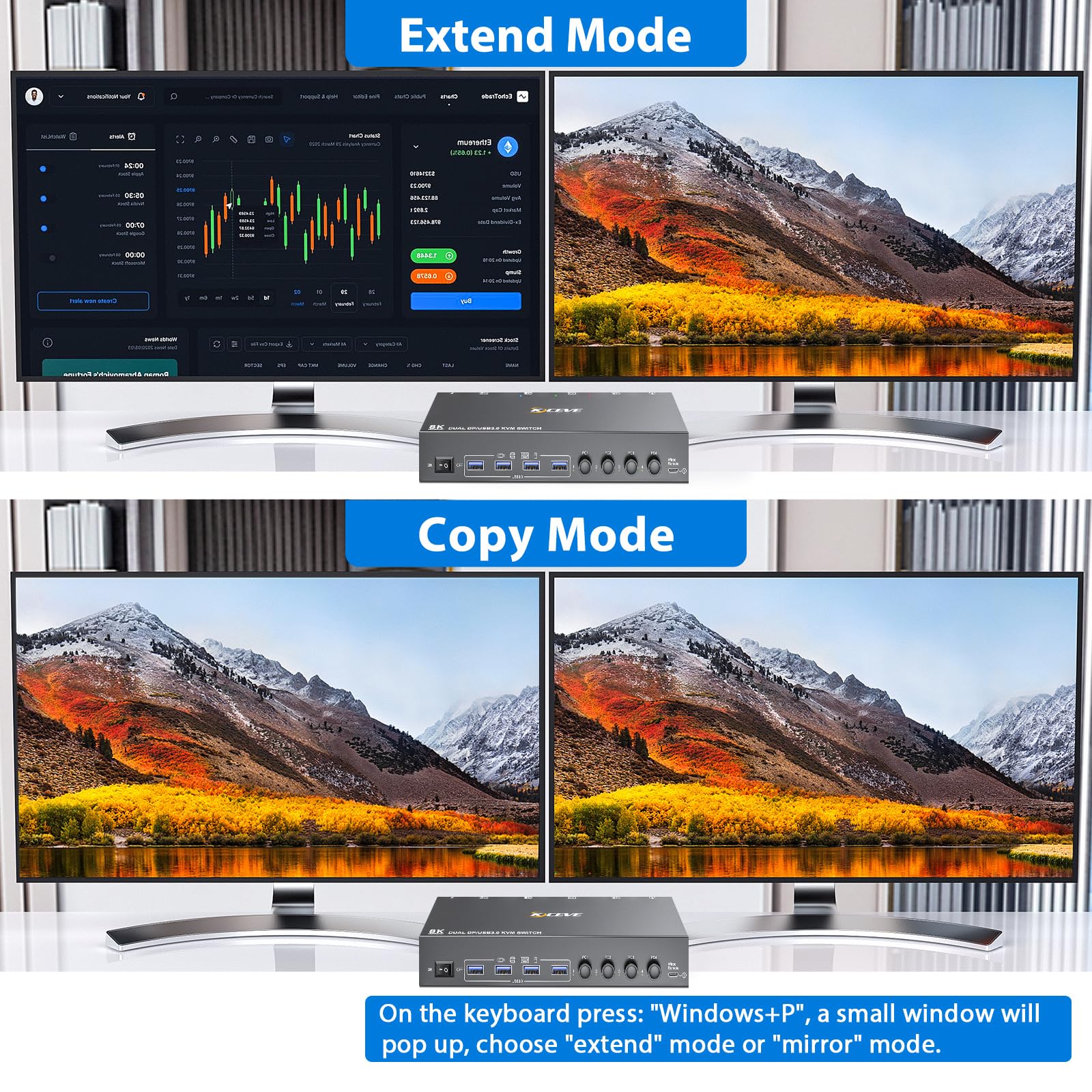 USB 3.0 KVM Switch 2 Monitors  - Hdmi Matrix Switch ulasan dan harga
